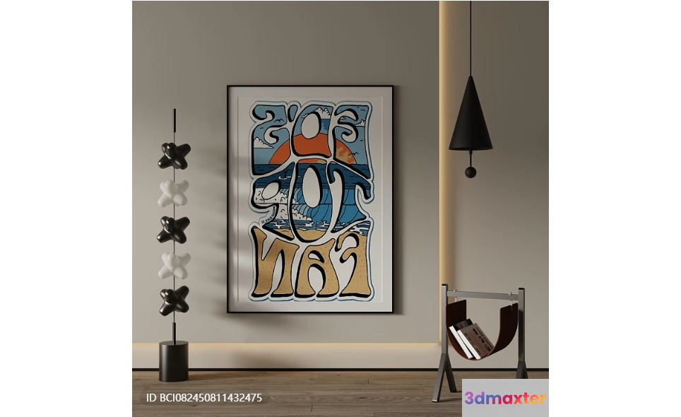 A Modern Art Piece 3D Model - 1275 - VRAY Render