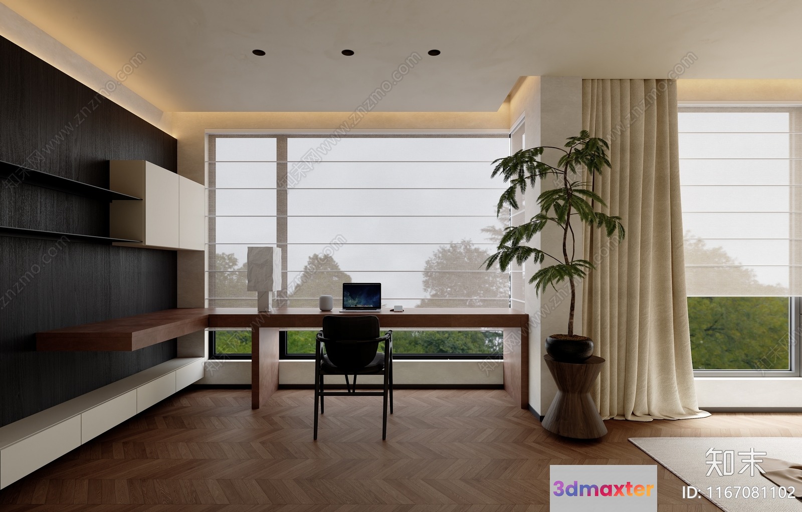 A Modern Office Space 3D Model - 4649 - VRAY Render