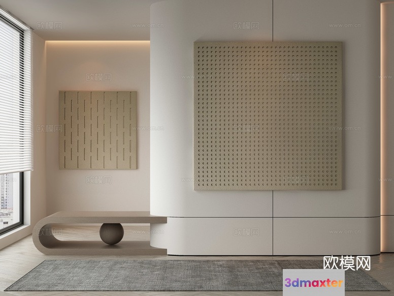 Modern Minimalist Interior 3D Model - 12382 - VRAY Render