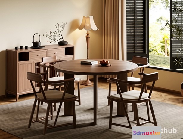 Modern Dining Room 3D Model - 20876 - VRAY Render