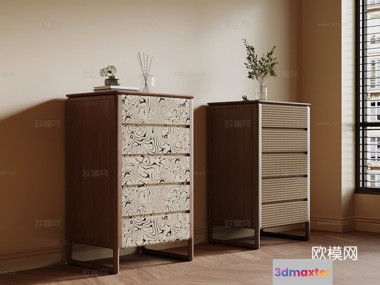 Modern Dresser Set 3D Model - 16907 - VRAY Render