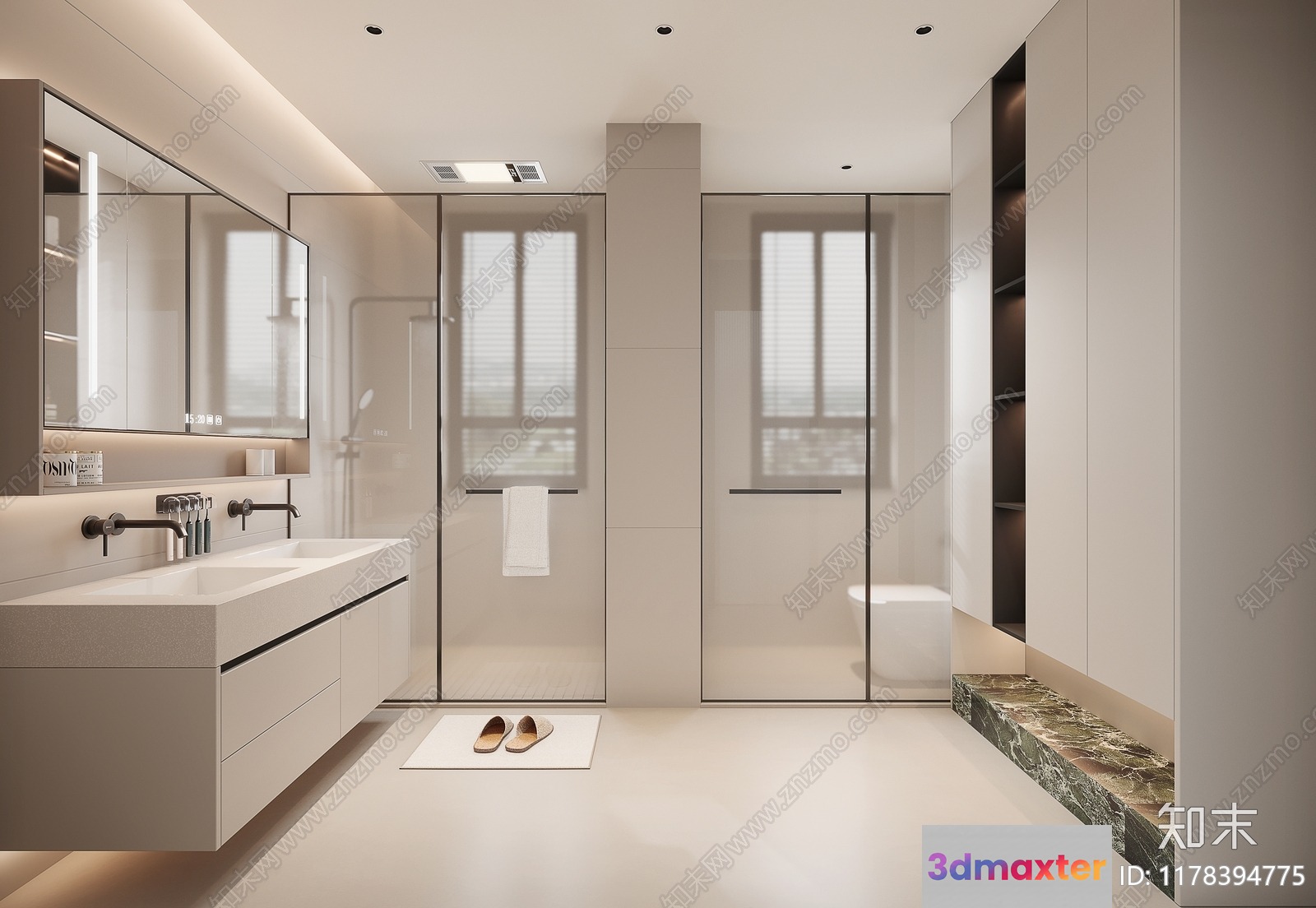 Modern Bathroom 3D Model - 8458 - CORONA Render