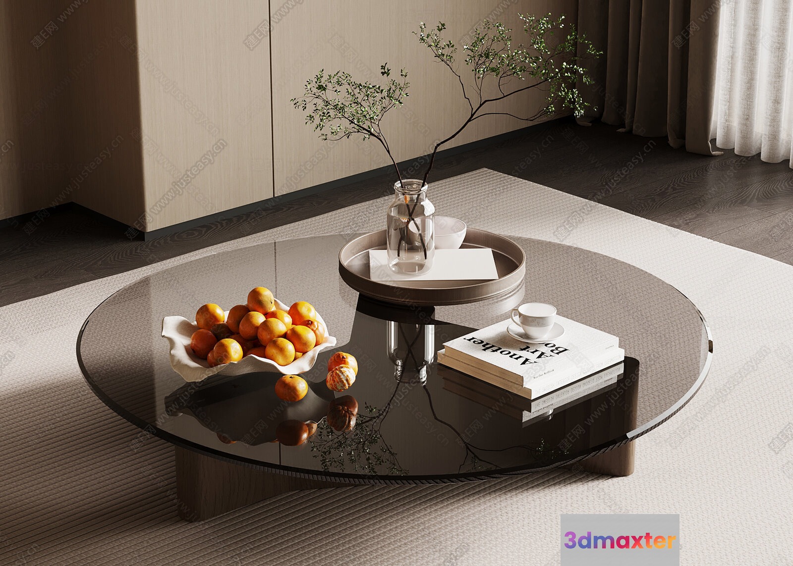 Modern Living Room 3D Model - 13593 - VRAY Render
