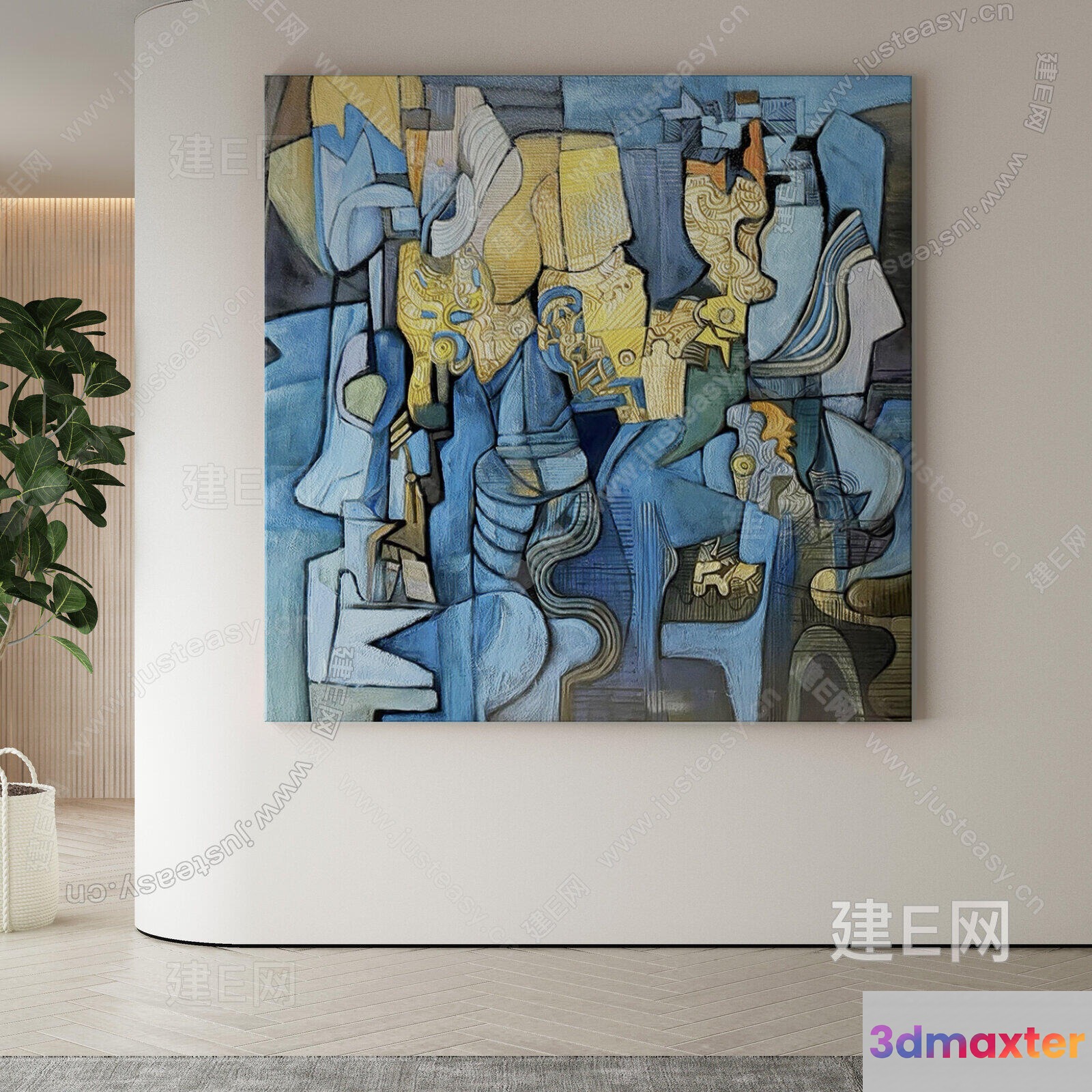 Abstract Art Piece 3D Model - 8848 - VRAY Render