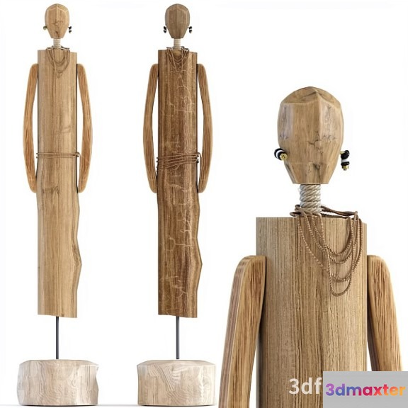 Wooden Mannequins 3D Model - 23634 - VRAY Render