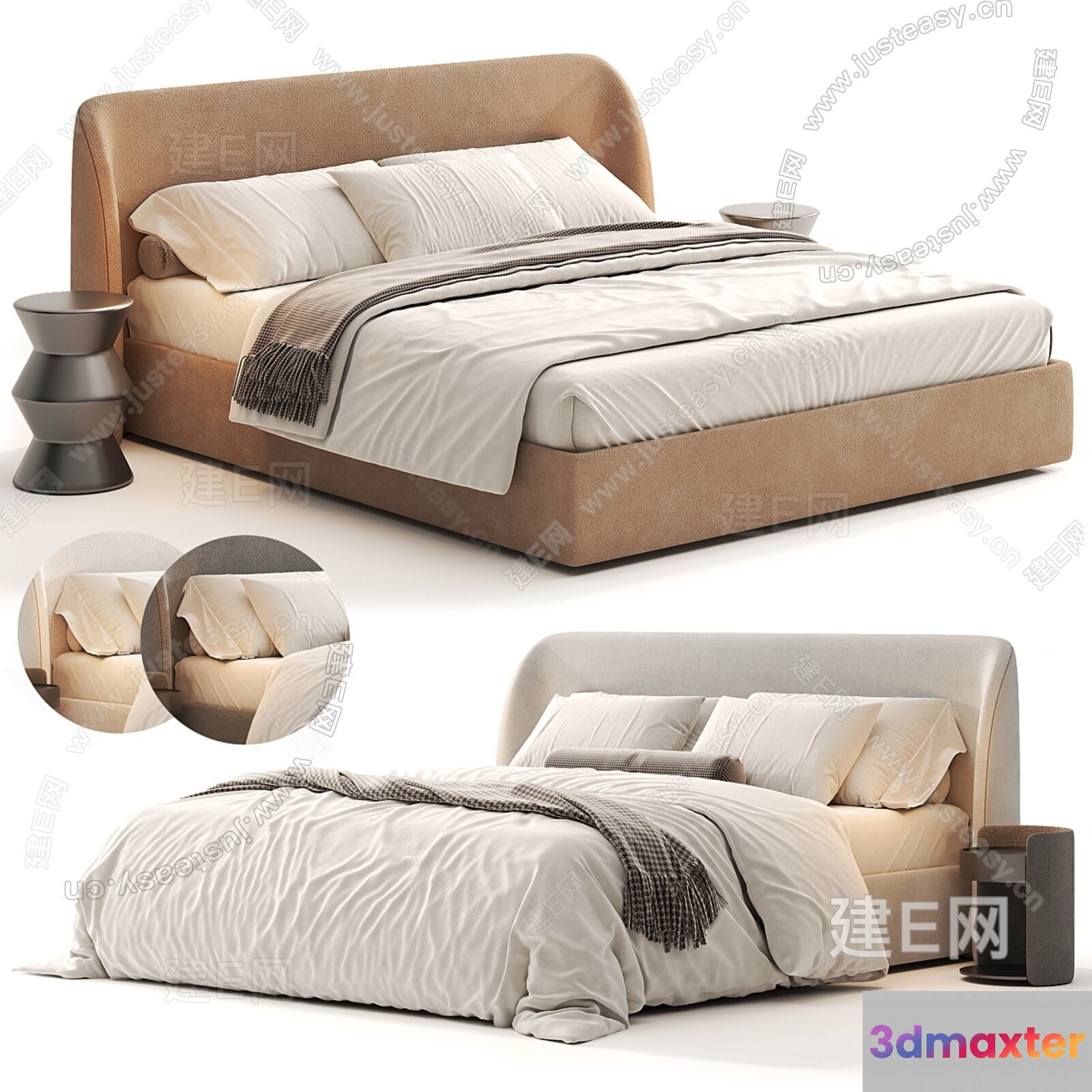 Cozy Bedroom 3D Model - 8703 - CORONA Render