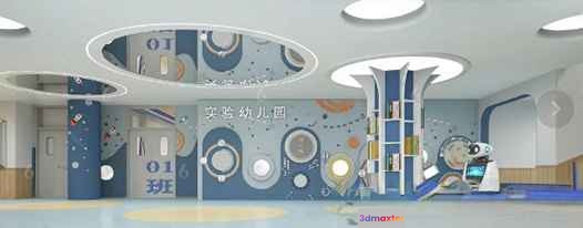 Modern Children'S Playroom 3D Model - 1385 - VRAY Render