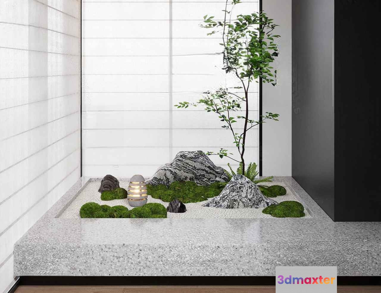 A Serene Japanese-Style Garden 3D Model - 16457 - CORONA Render