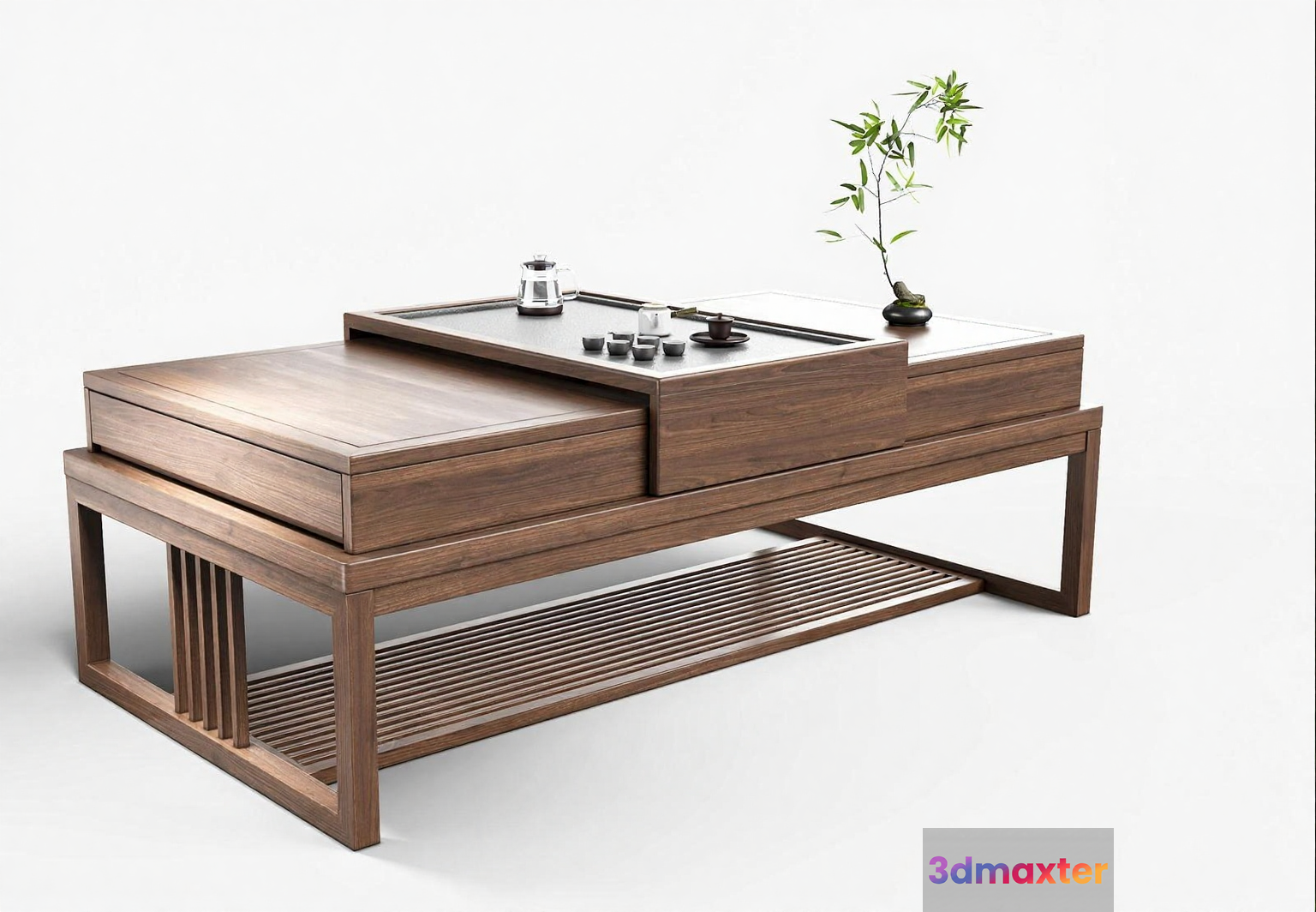 A Wooden Coffee Table 3D Model - 10734 - VRAY Render