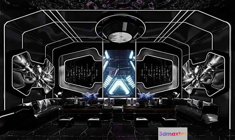 Modern Futuristic Room 3D Model - 15836 - CORONA Render