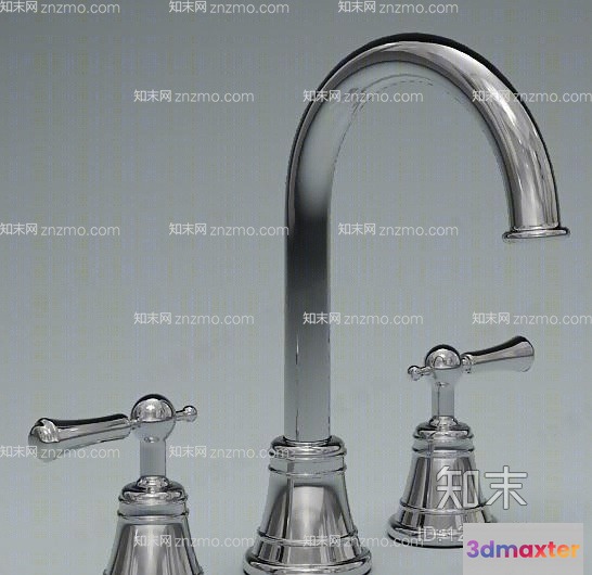 Silver Faucet 3D Model - 15537 - VRAY Render