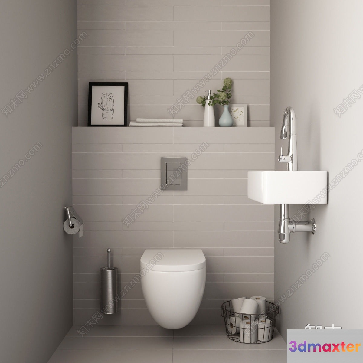 Modern Bathroom 3D Model - 11198 - VRAY Render