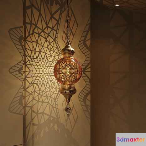 Gold Light Fixture 3D Model - 3230 - VRAY Render