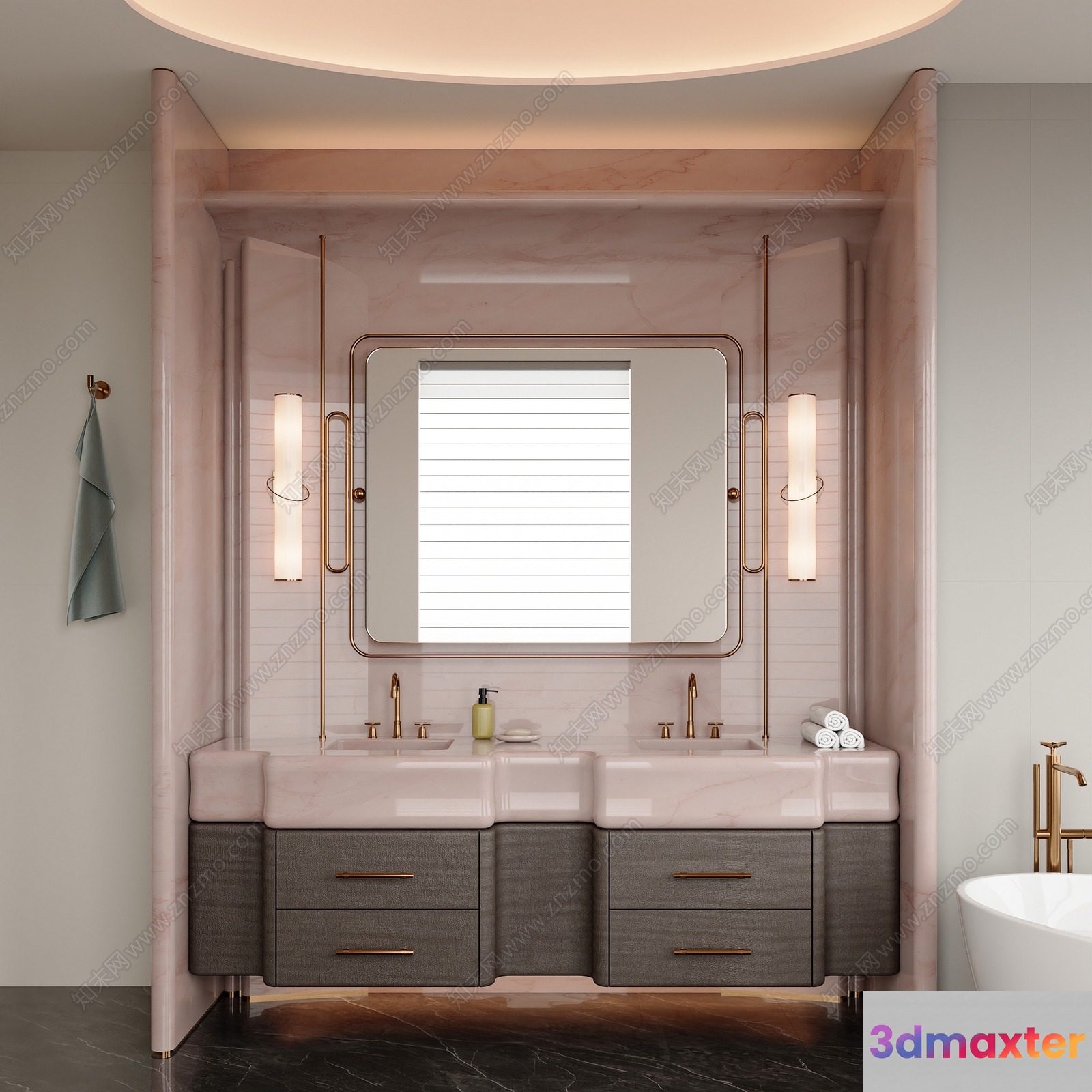 Modern Bathroom 3D Model - 10430 - VRAY Render