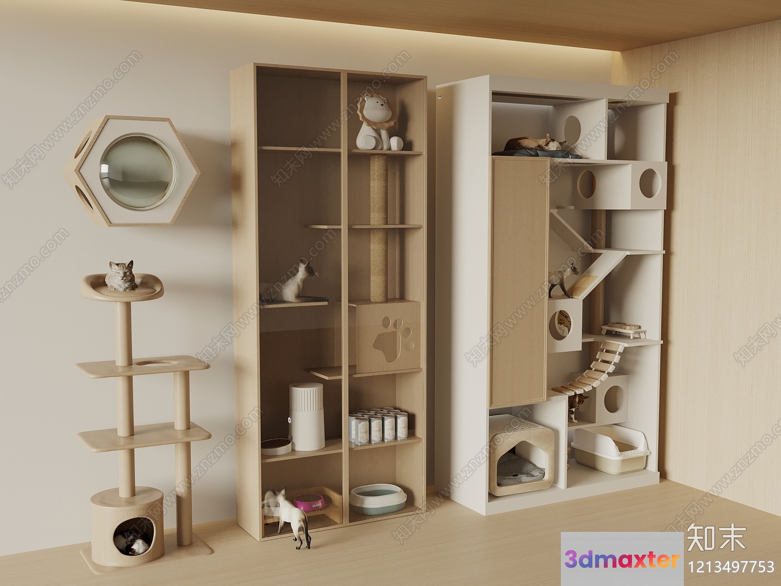 Cat Tree 3D Model - 16072 - VRAY Render