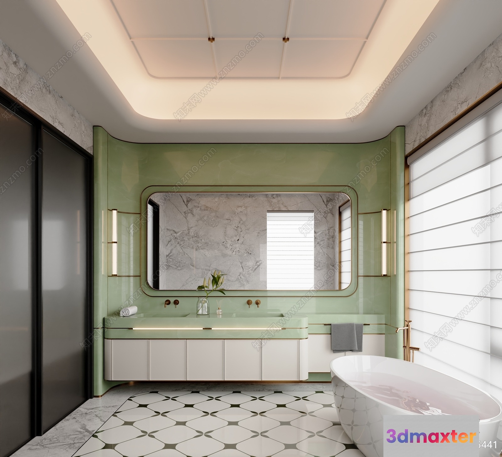 Modern Bathroom Vanity 3D Model - 9982 - VRAY Render
