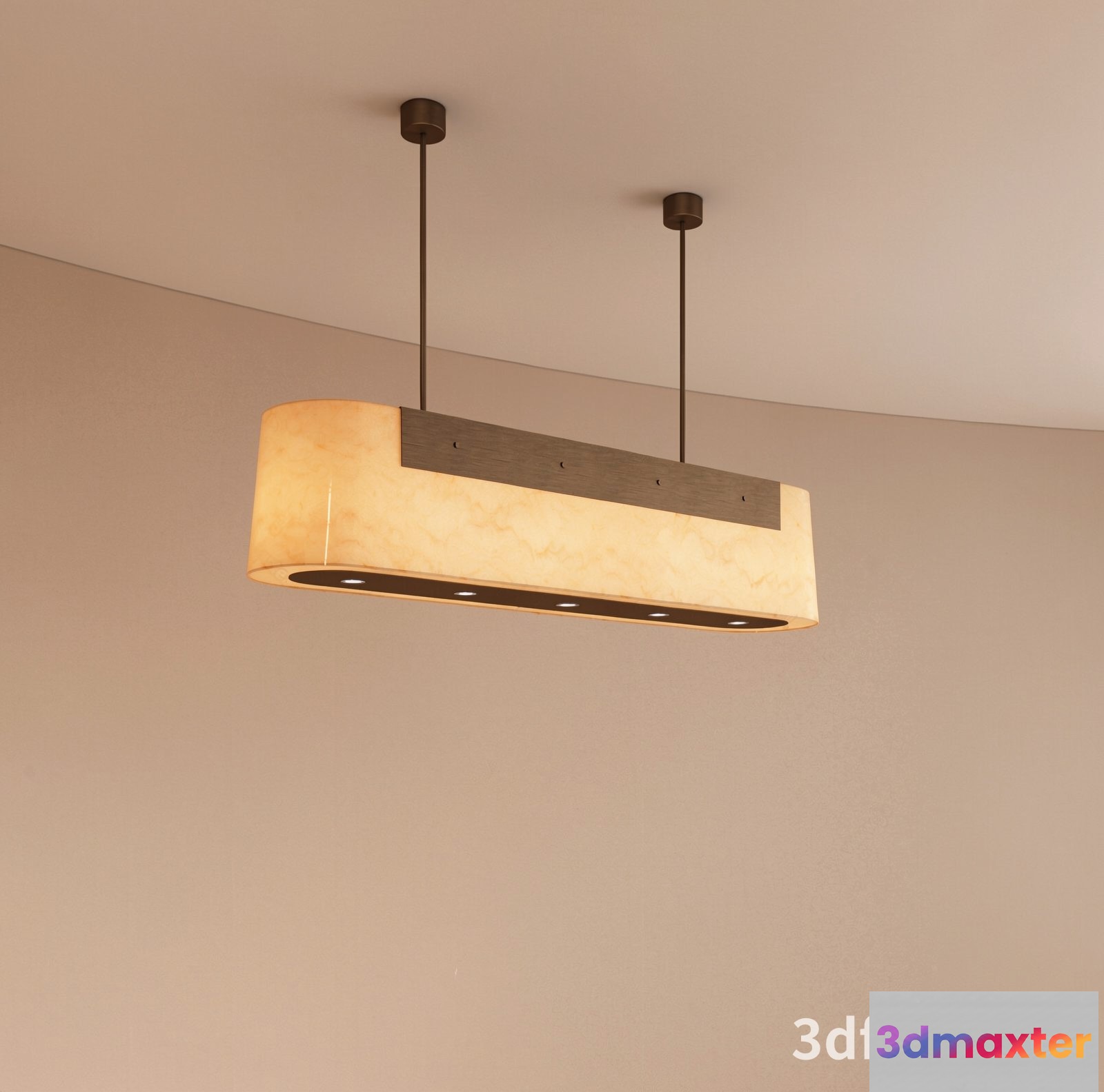Gold Light Fixture 3D Model - 18923 - VRAY Render