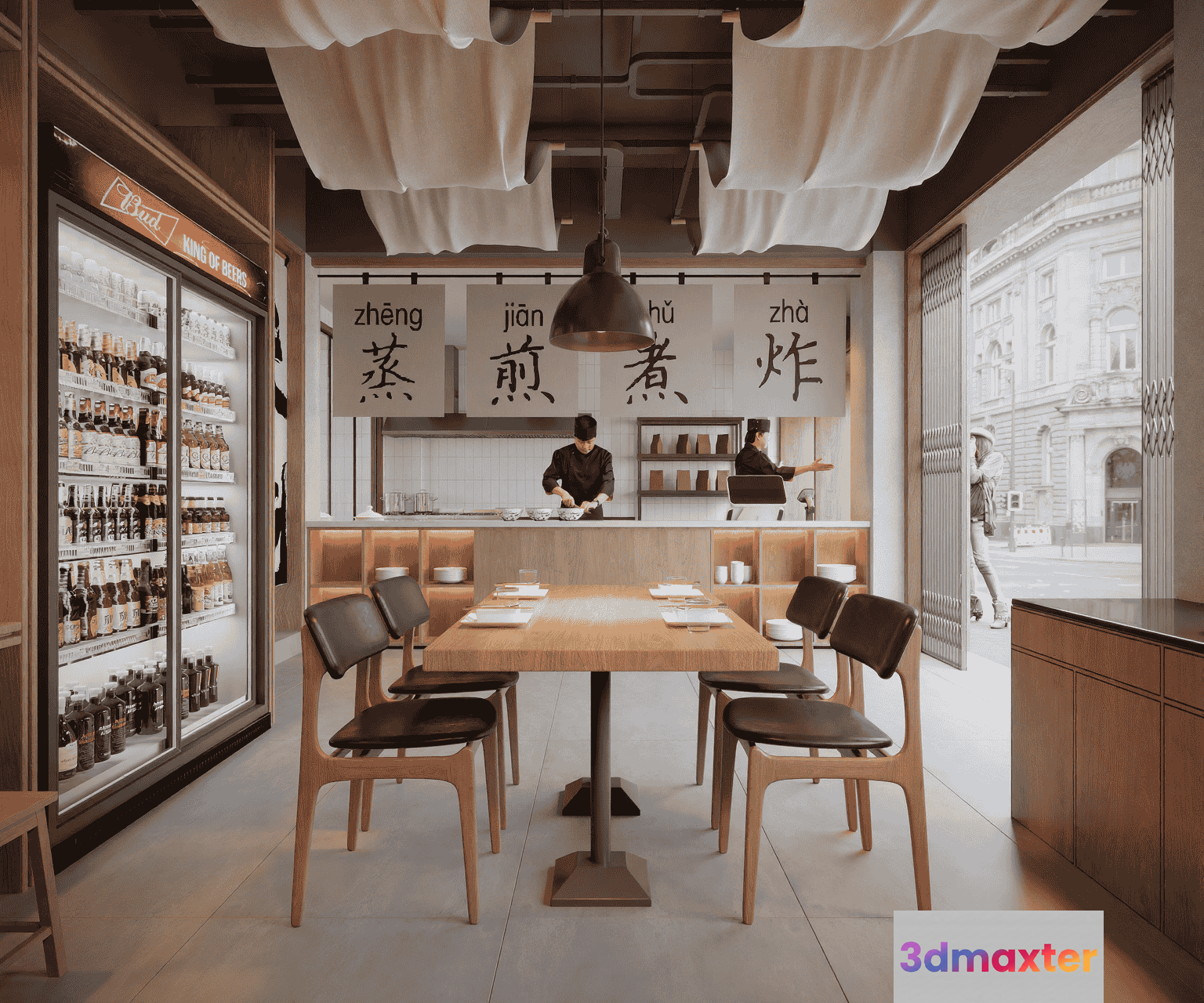 Modern Chinese Restaurant 3D Model - 18419 - VRAY Render