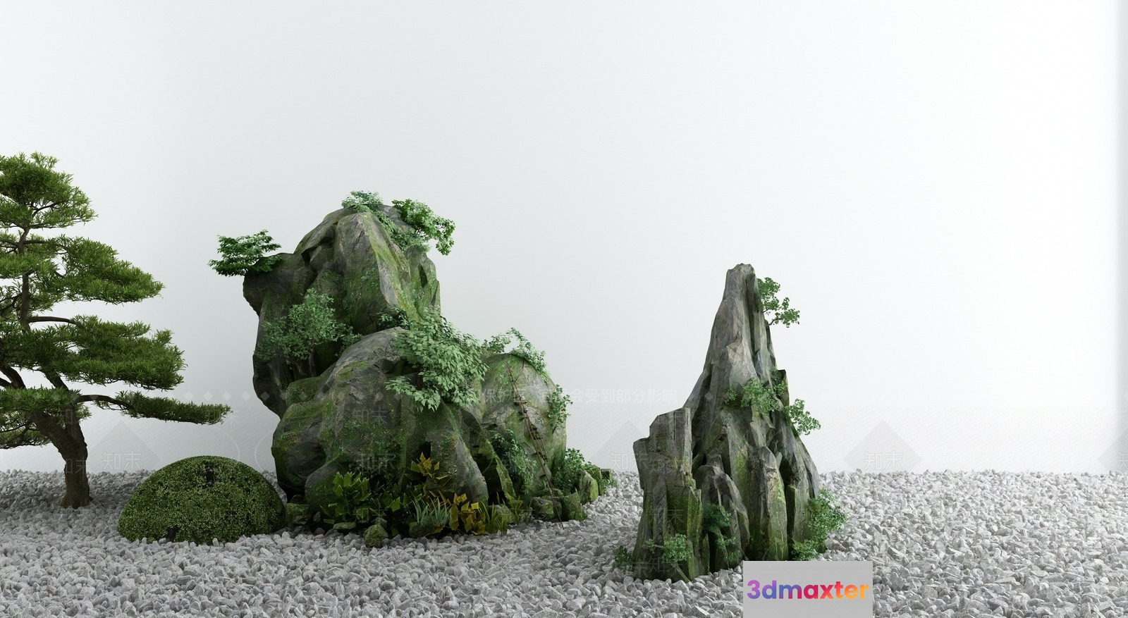 A Japanese-Inspired Garden 3D Model - 3302 - VRAY Render