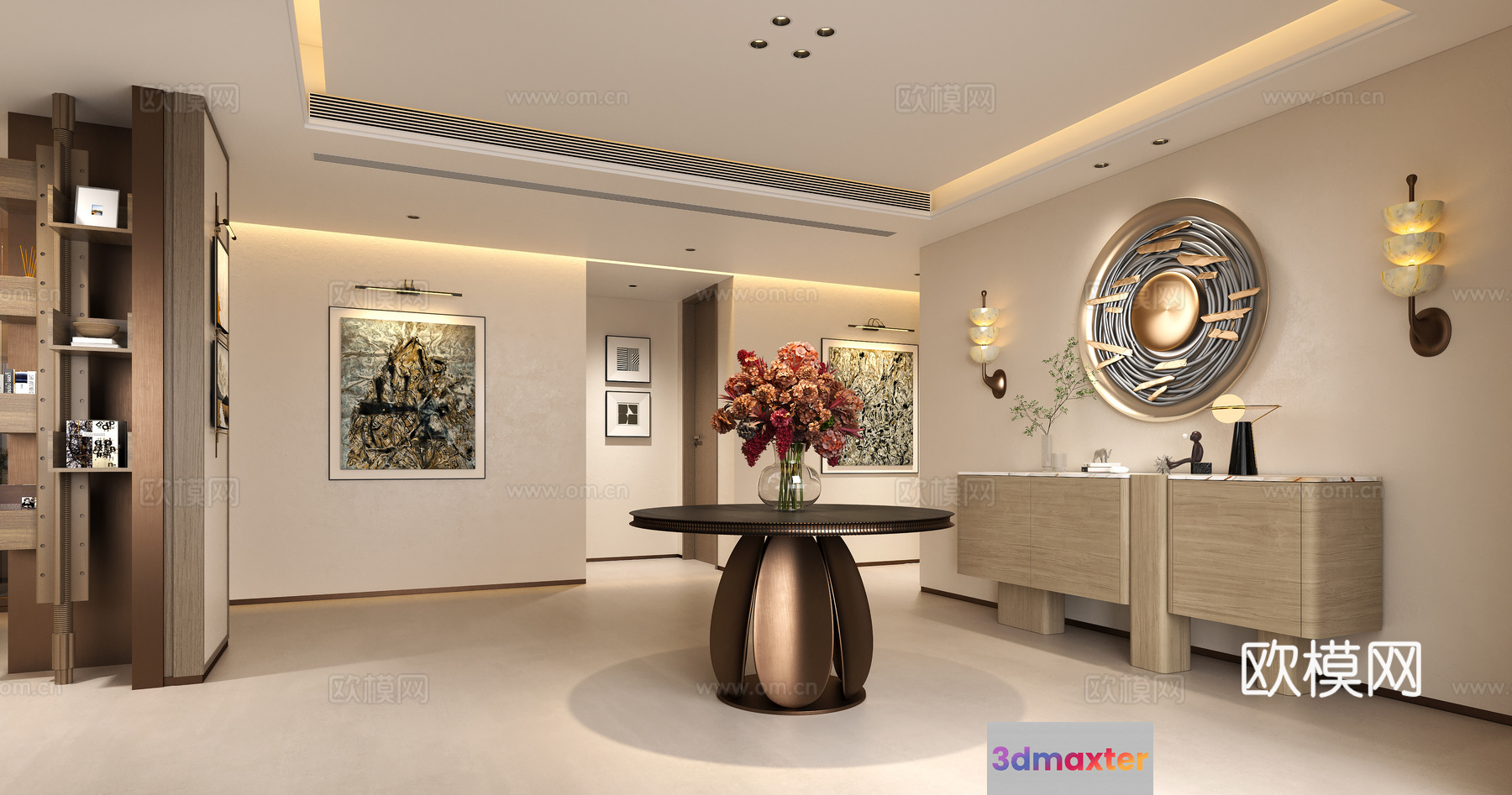 Modern Living Room 3D Model - 4303 - VRAY Render