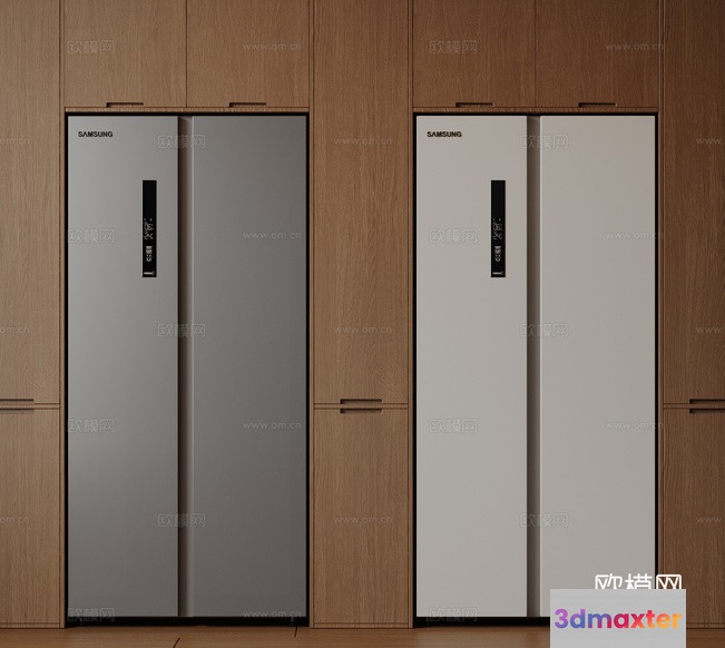 Modern Samsung Refrigerators 3D Model - 1397 - CORONA Render