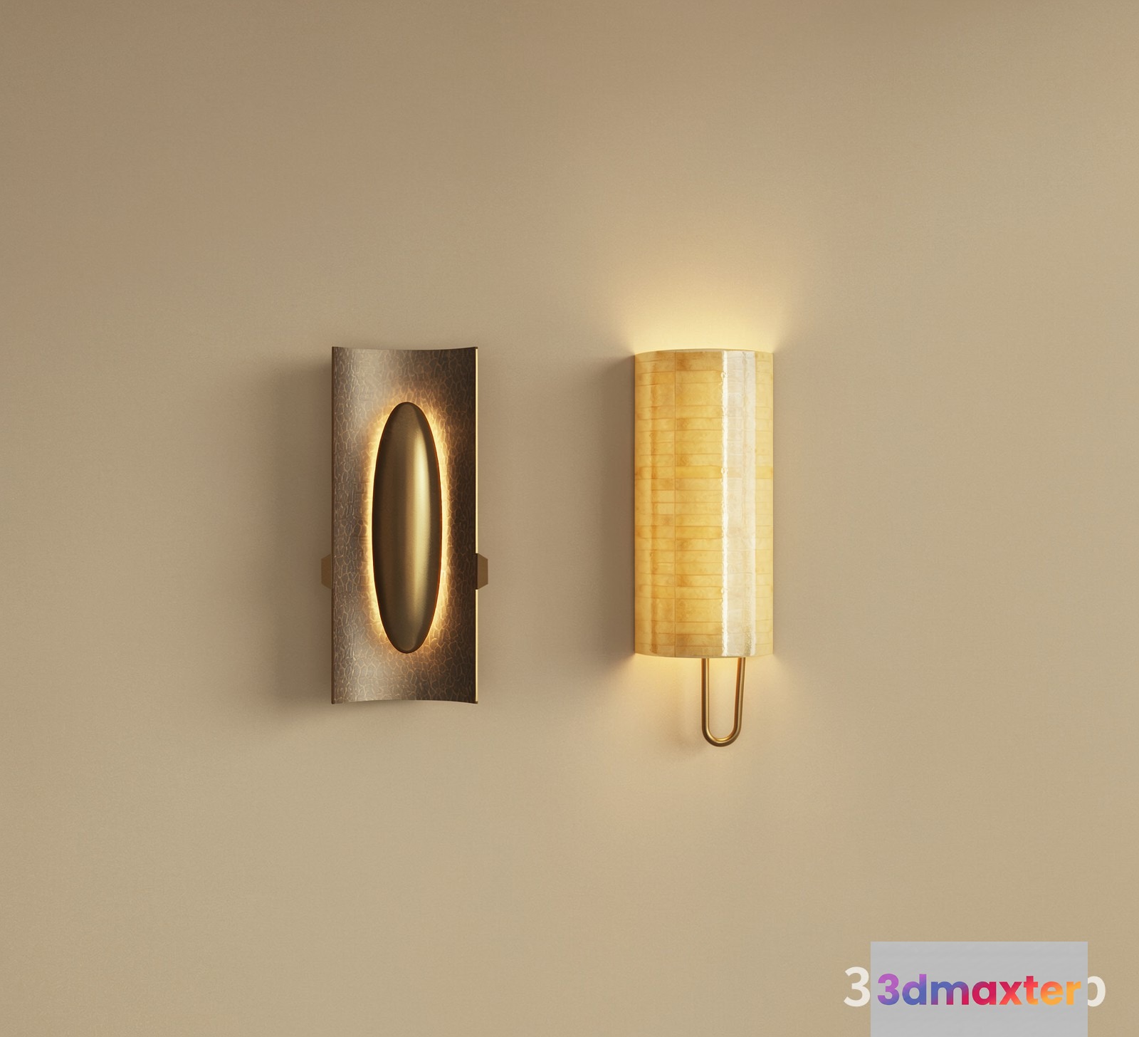 Gold Light Fixture 3D Model - 18849 - VRAY Render