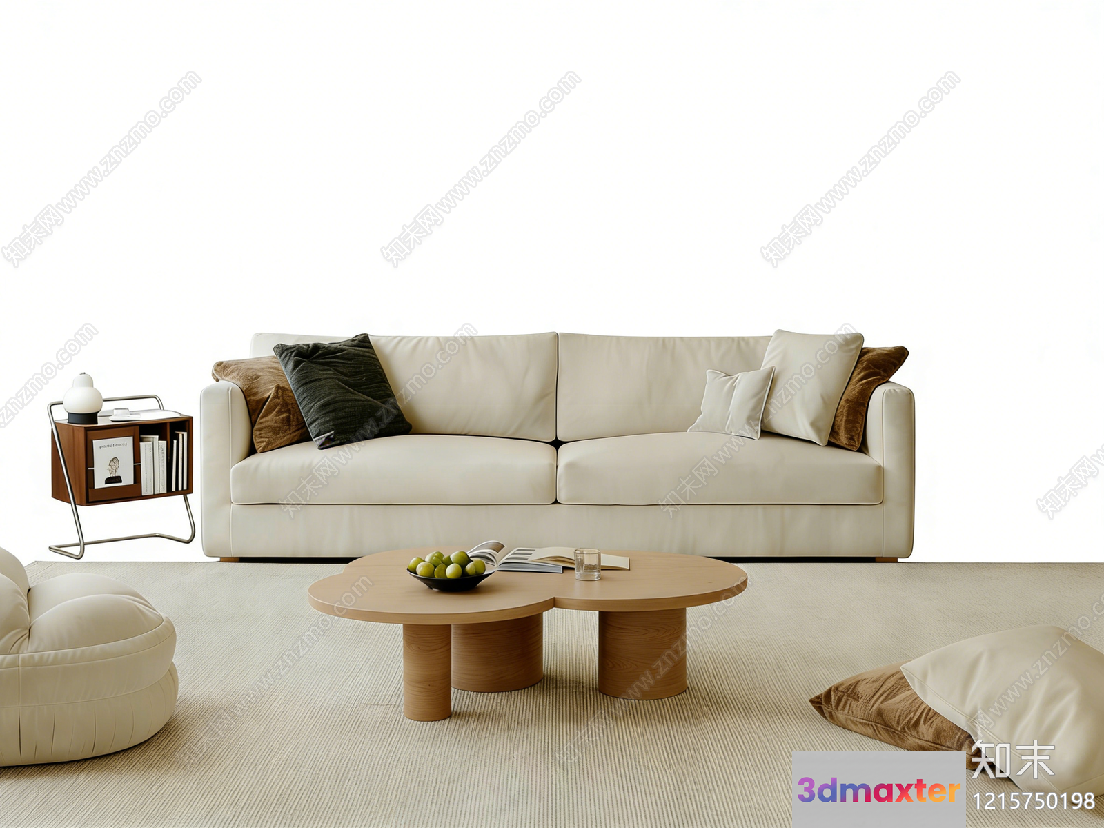 A Minimalist Living Room 3D Model - 18316 - VRAY Render