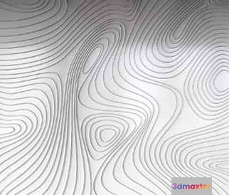Topographic Map 3D Model - 3946 - CORONA Render
