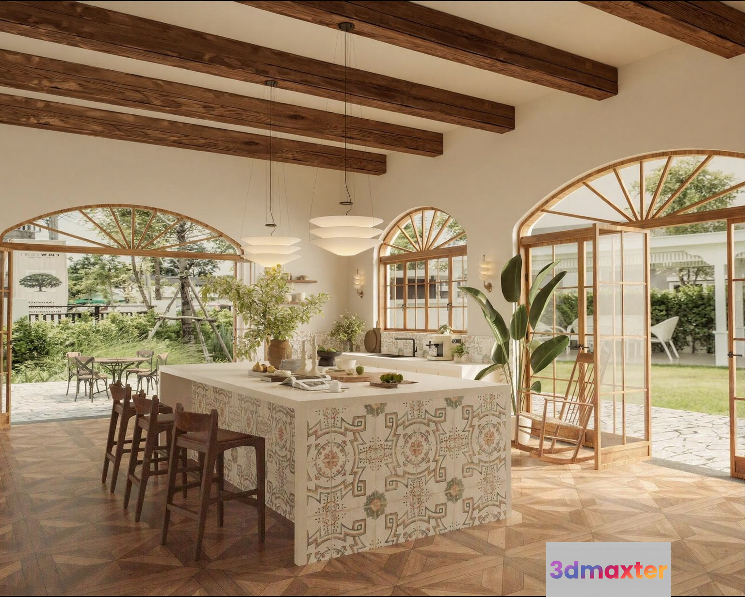 Modern Kitchen Island 3D Model - 21675 - VRAY Render