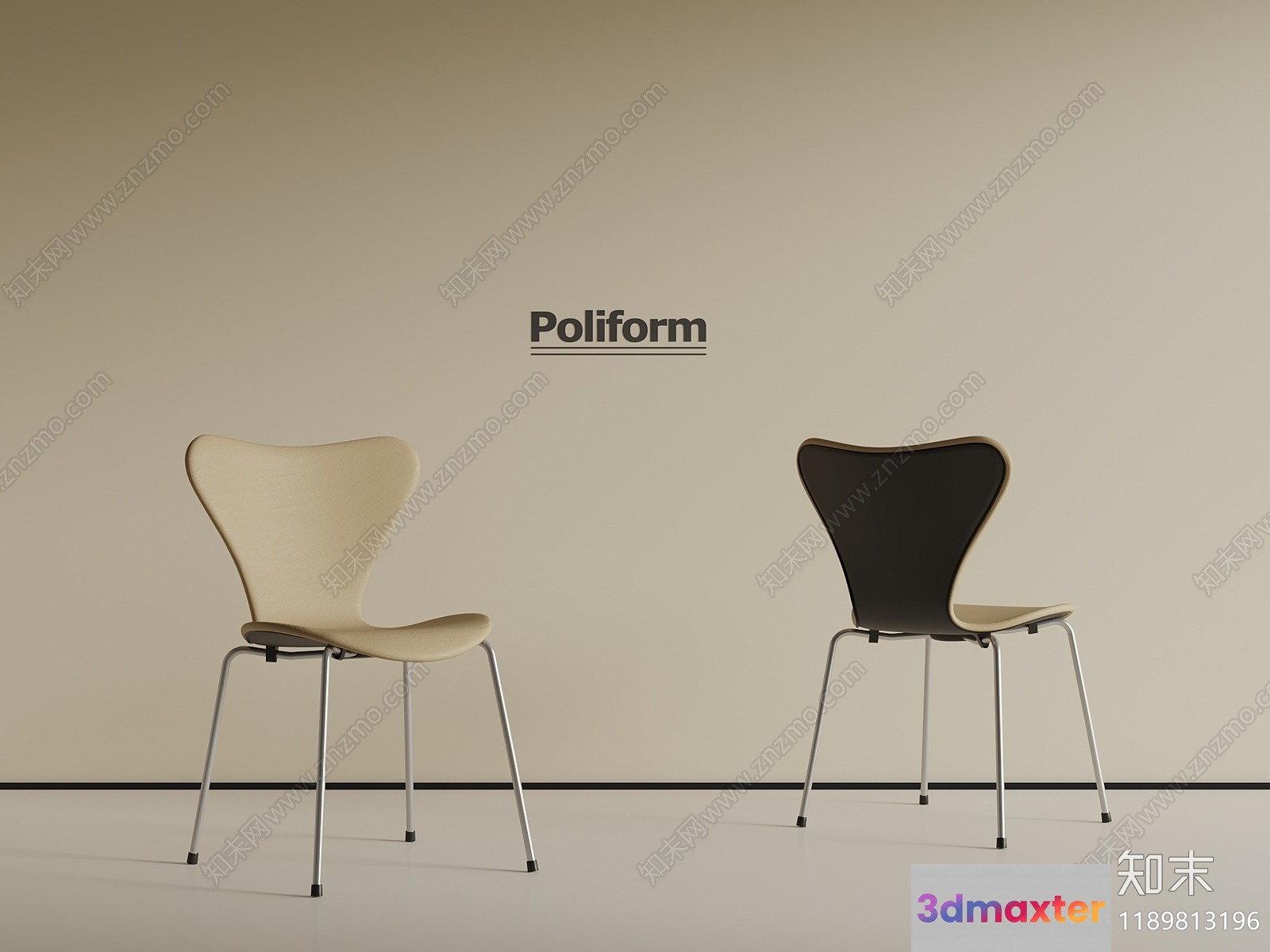 Modern Office Chairs 3D Model - 16236 - VRAY Render