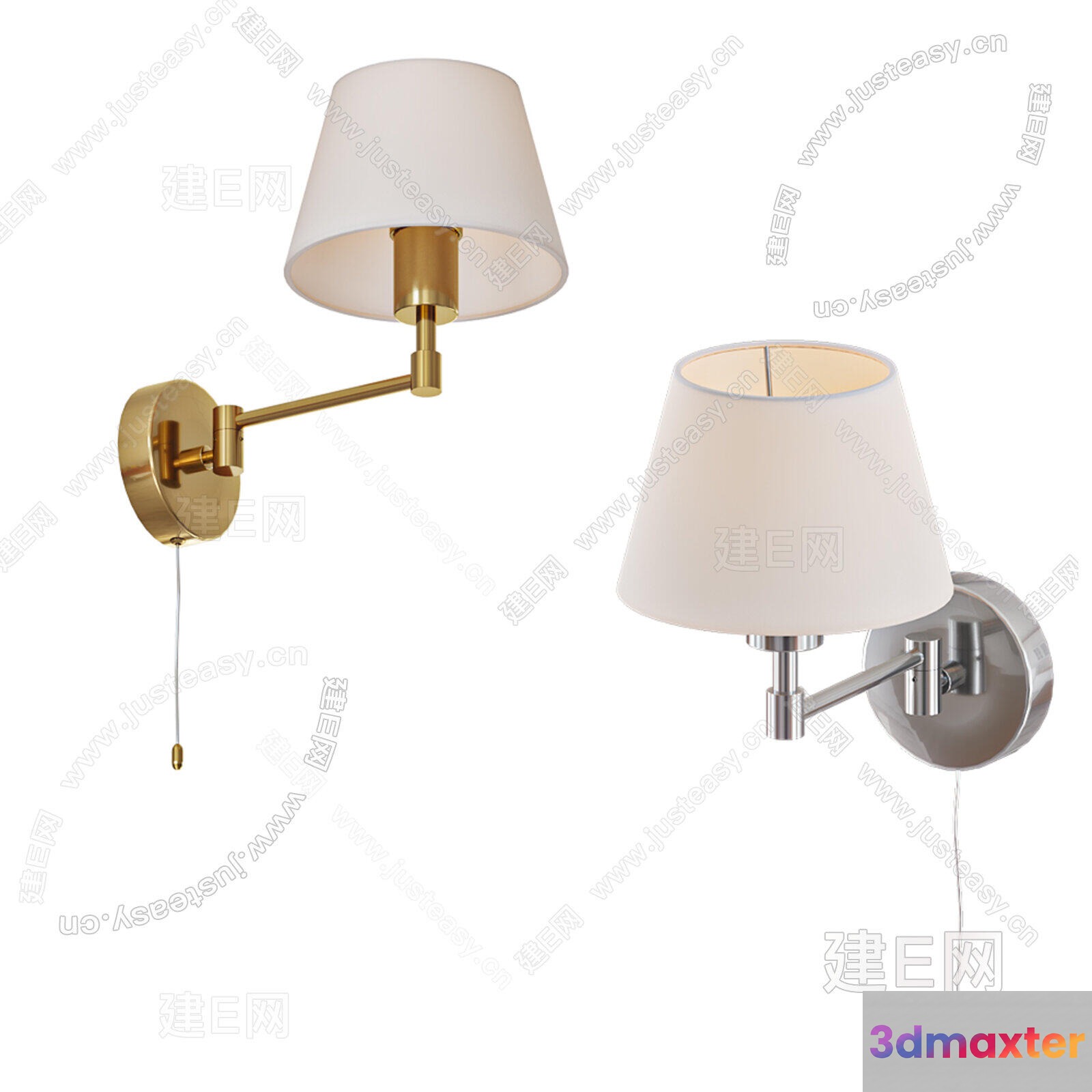 Gold Light Fixture 3D Model - 15326 - VRAY Render