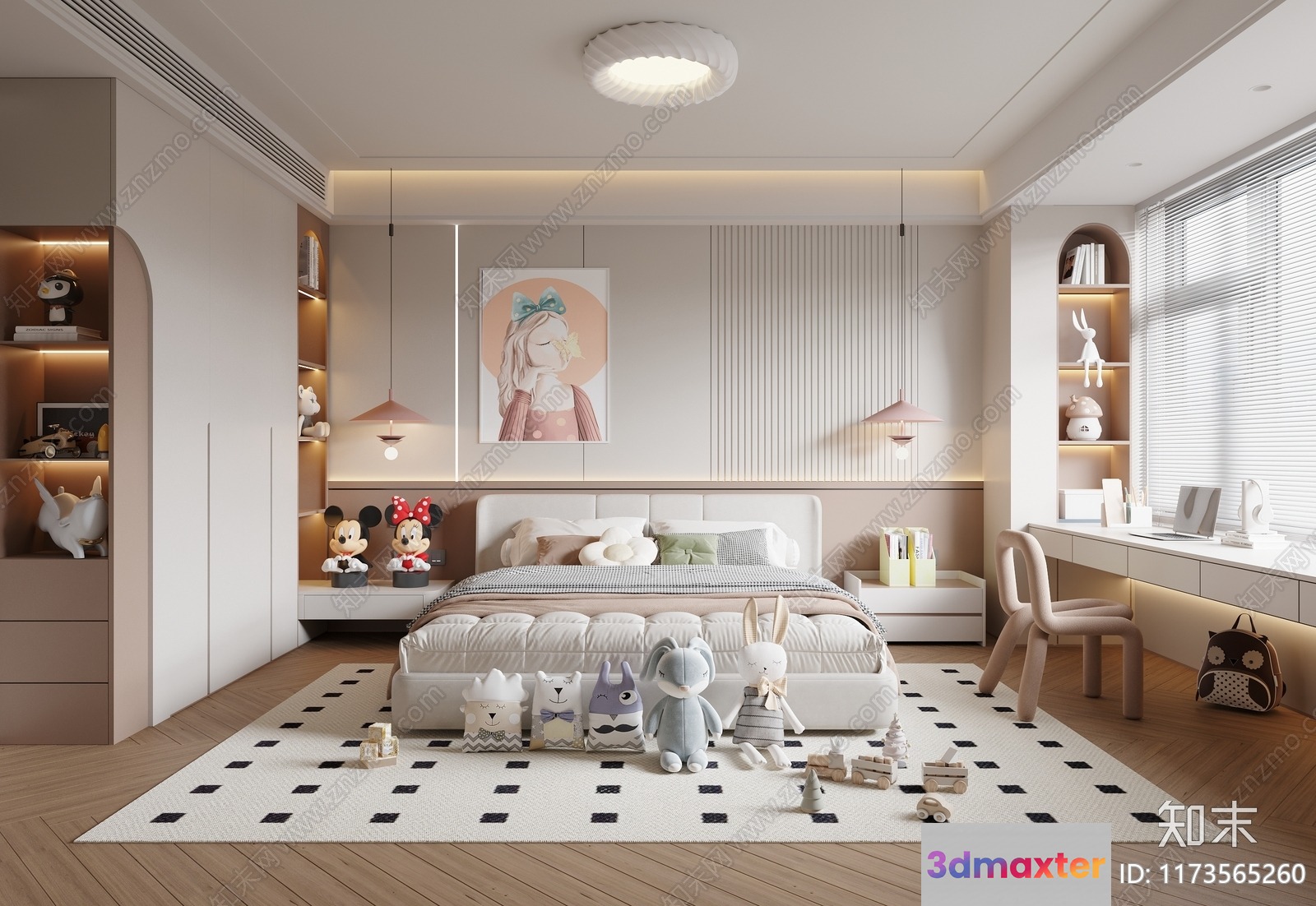 A Children'S Bedroom 3D Model - 18352 - VRAY Render