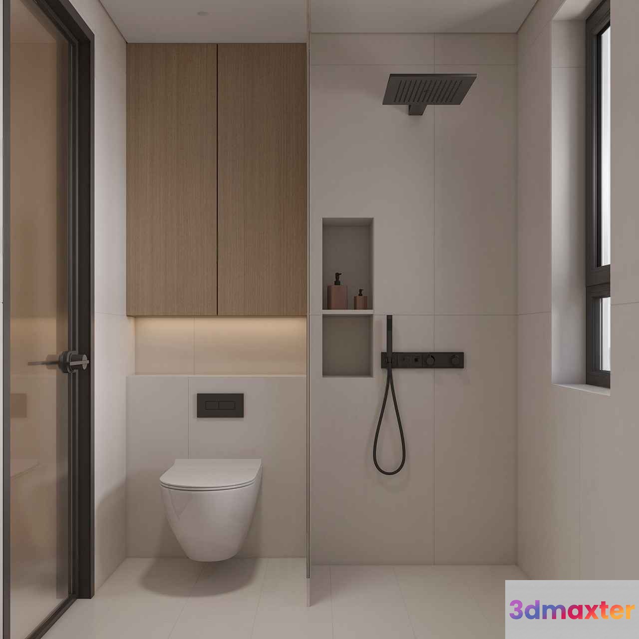 A Modern Bathroom 3D Model - 11242 - VRAY Render