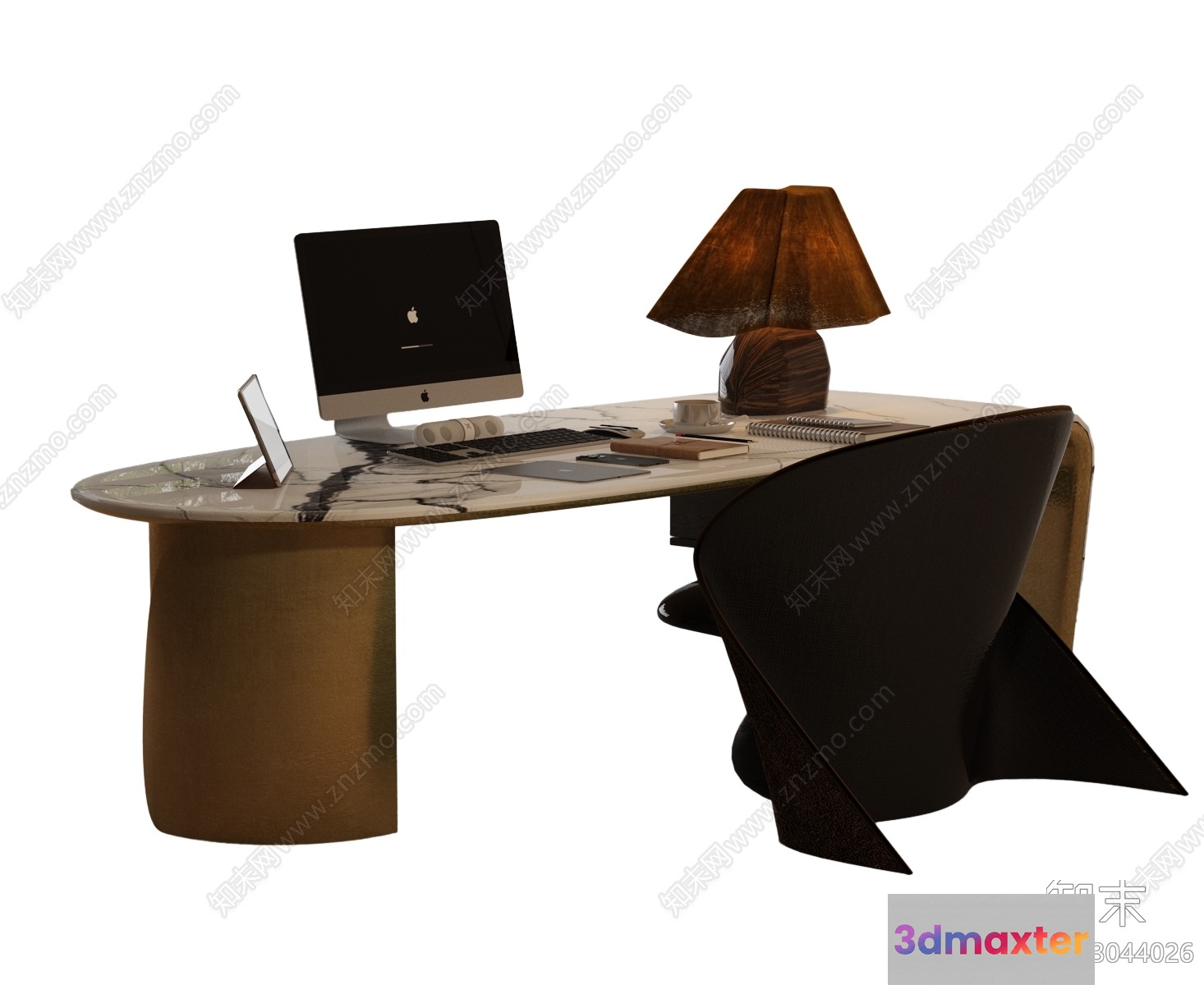 A Modern Office Desk 3D Model - 22110 - VRAY Render