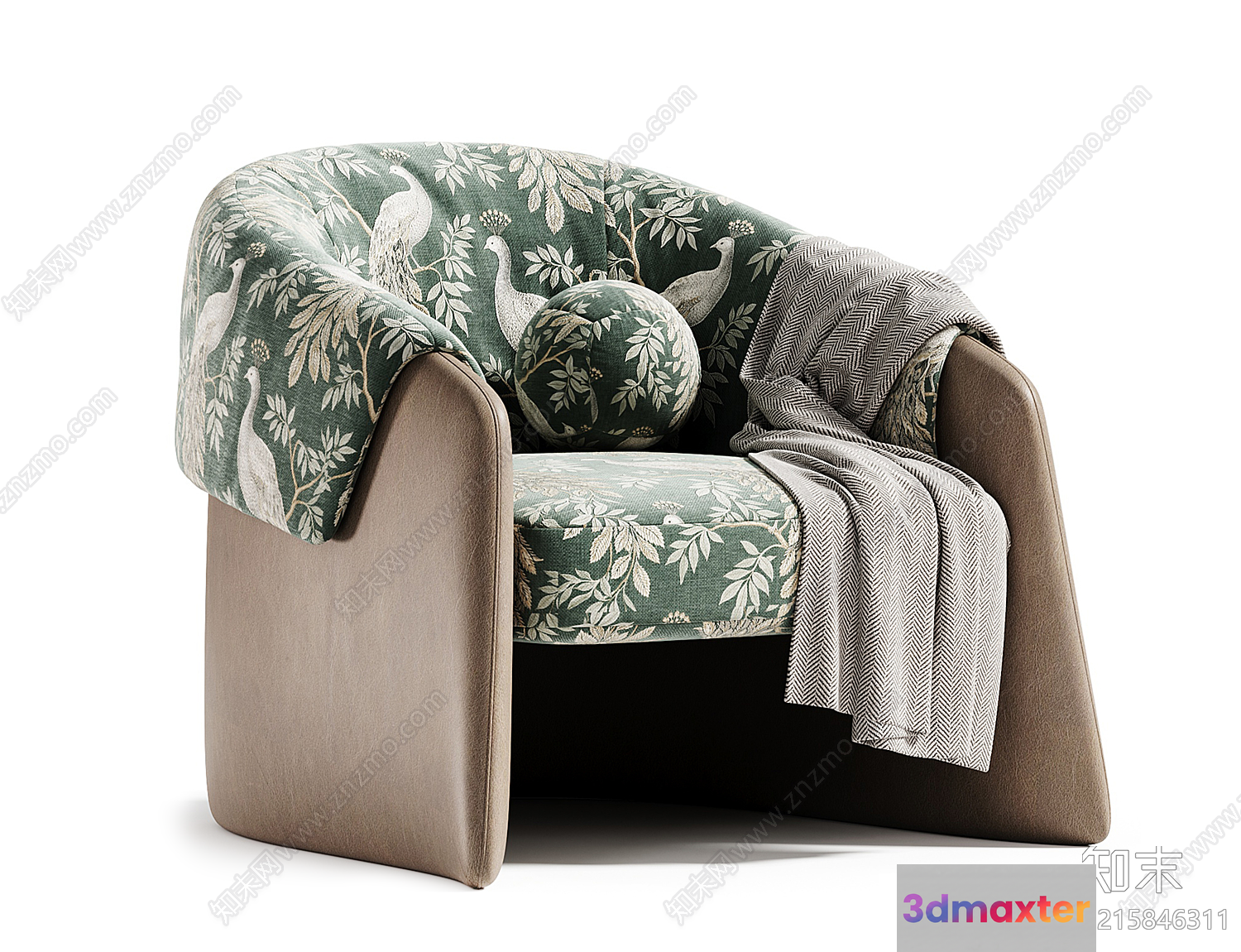 Modern Armchair 3D Model - 15616 - VRAY Render