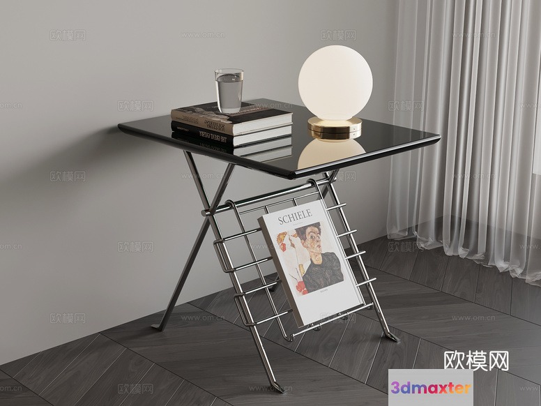 Modern Glass Table 3D Model - 12178 - VRAY Render