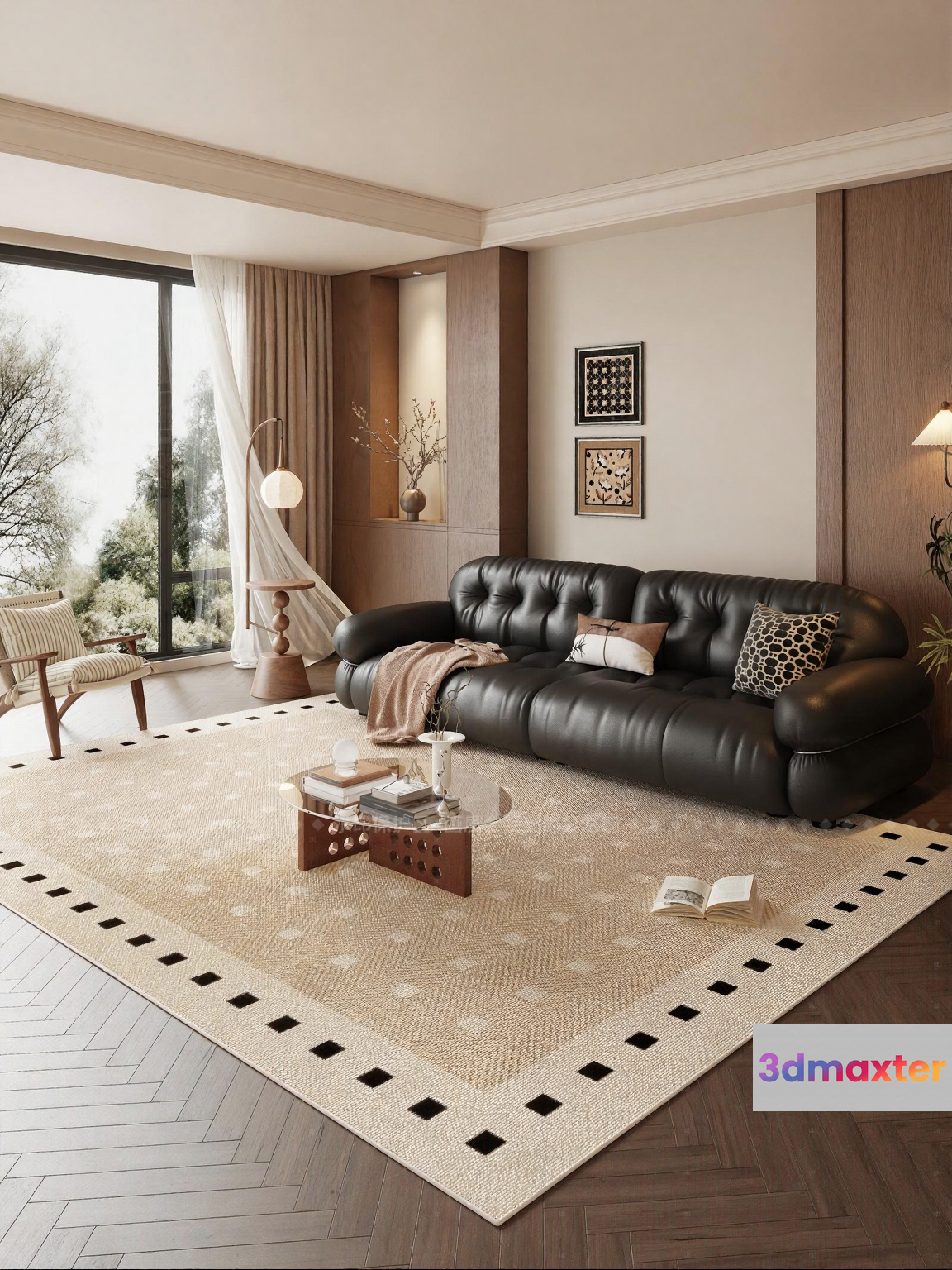 Modern Living Room 3D Model - 4815 - VRAY Render