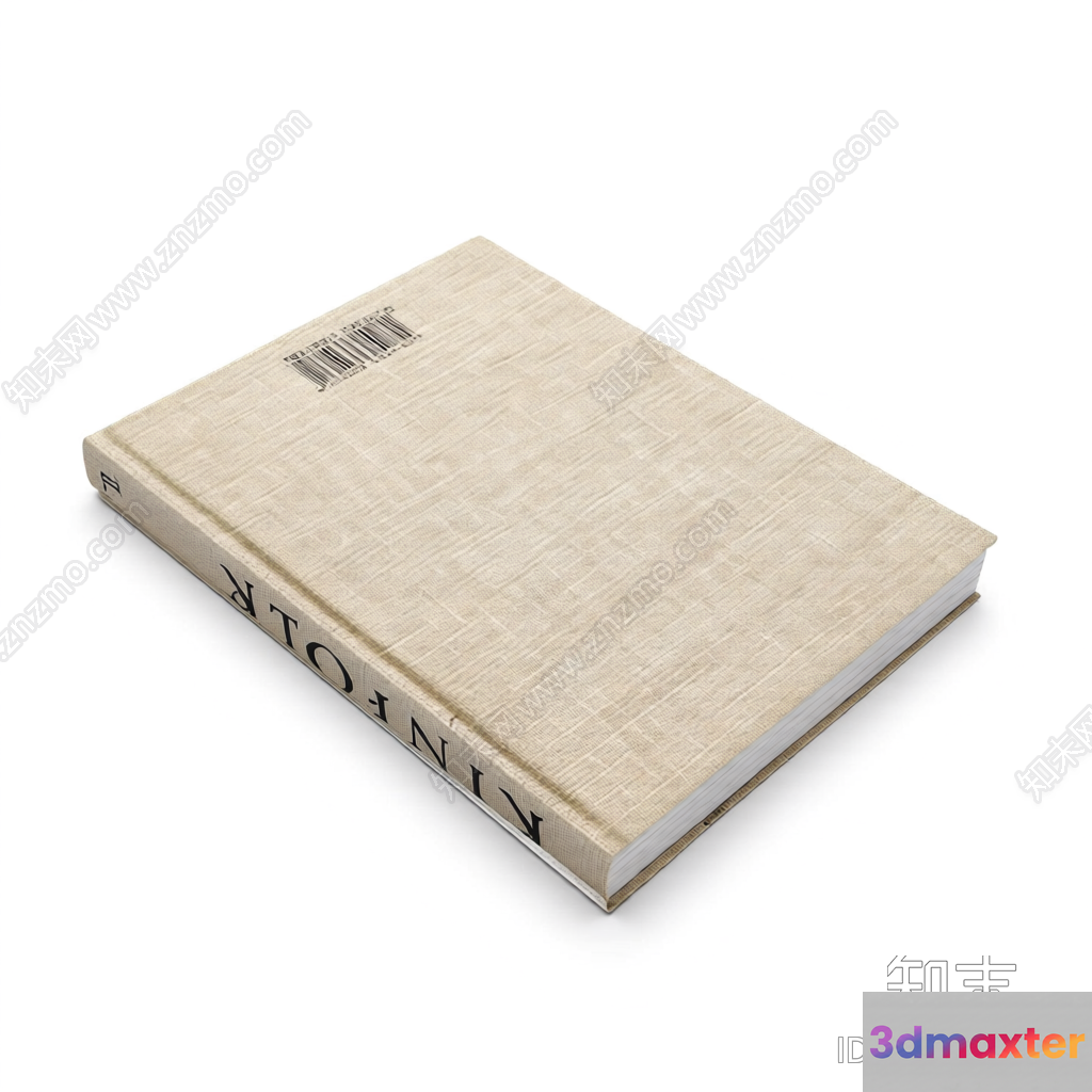 A Beige Book 3D Model - 20356 - VRAY Render