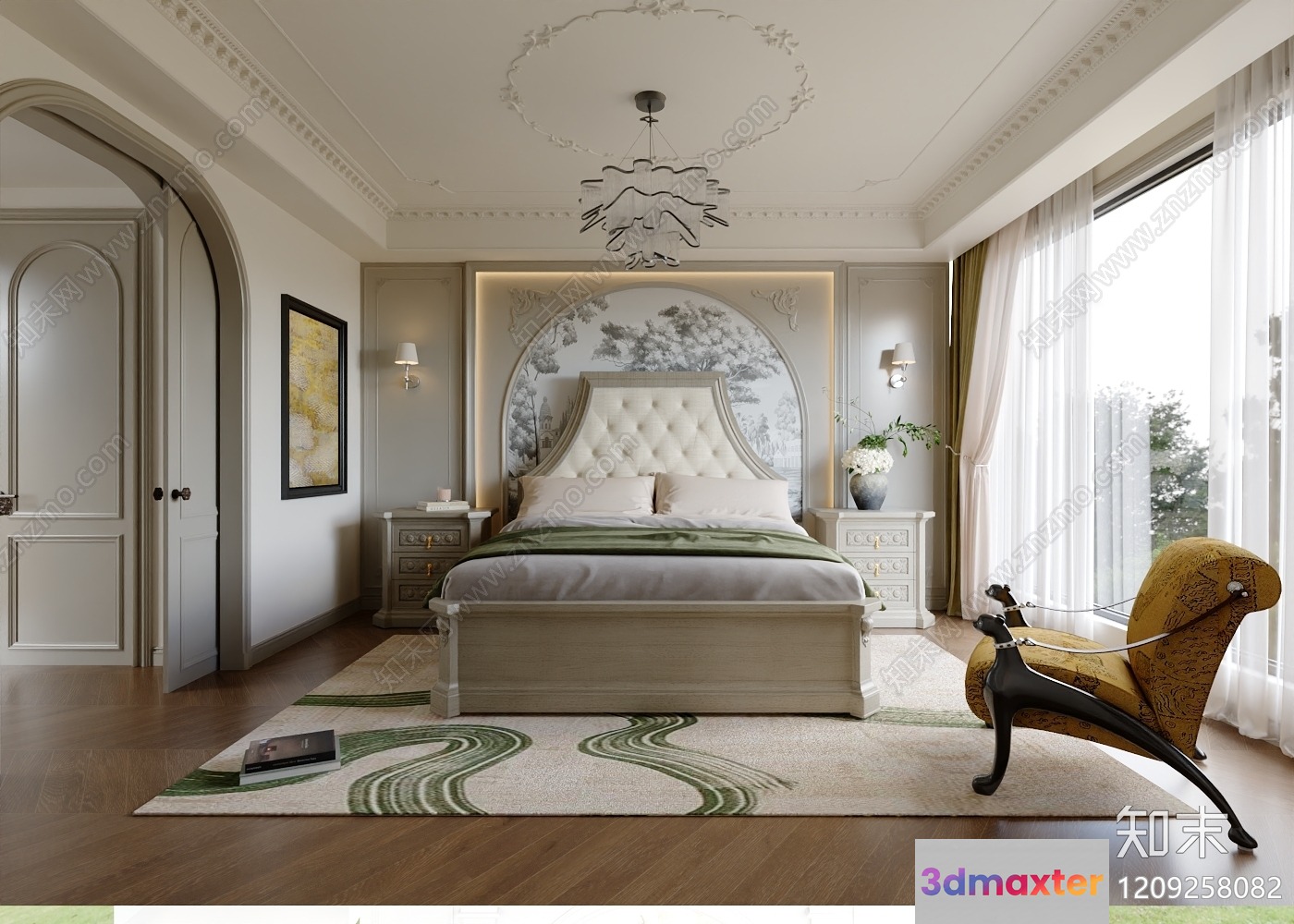 Cozy Bedroom 3D Model - 4708 - VRAY Render