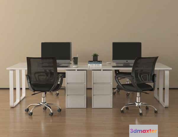Two Computer Monitors 3D Model - 13565 - VRAY Render
