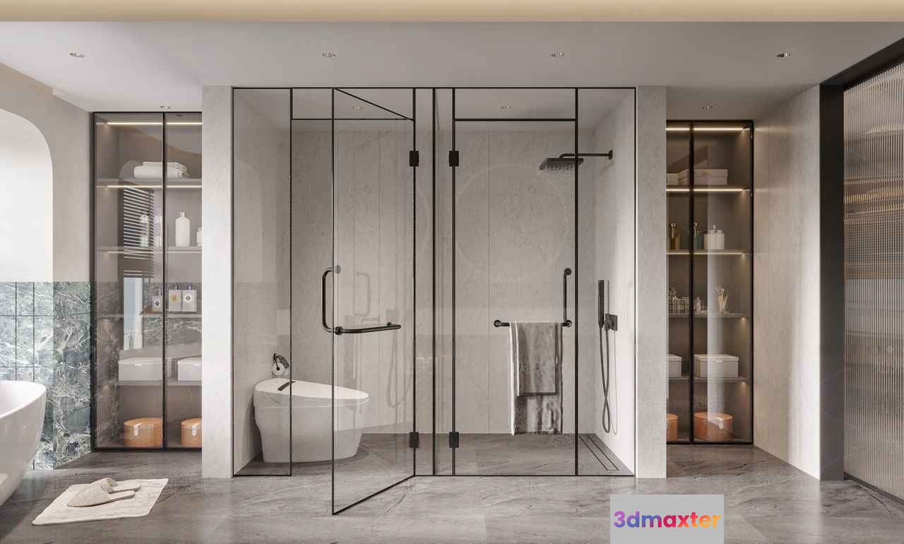 Modern Bathroom Interior 3D Model - 20016 - CORONA Render