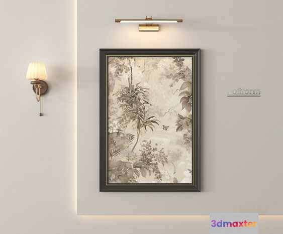 A Framed Painting 3D Model - 21389 - VRAY Render