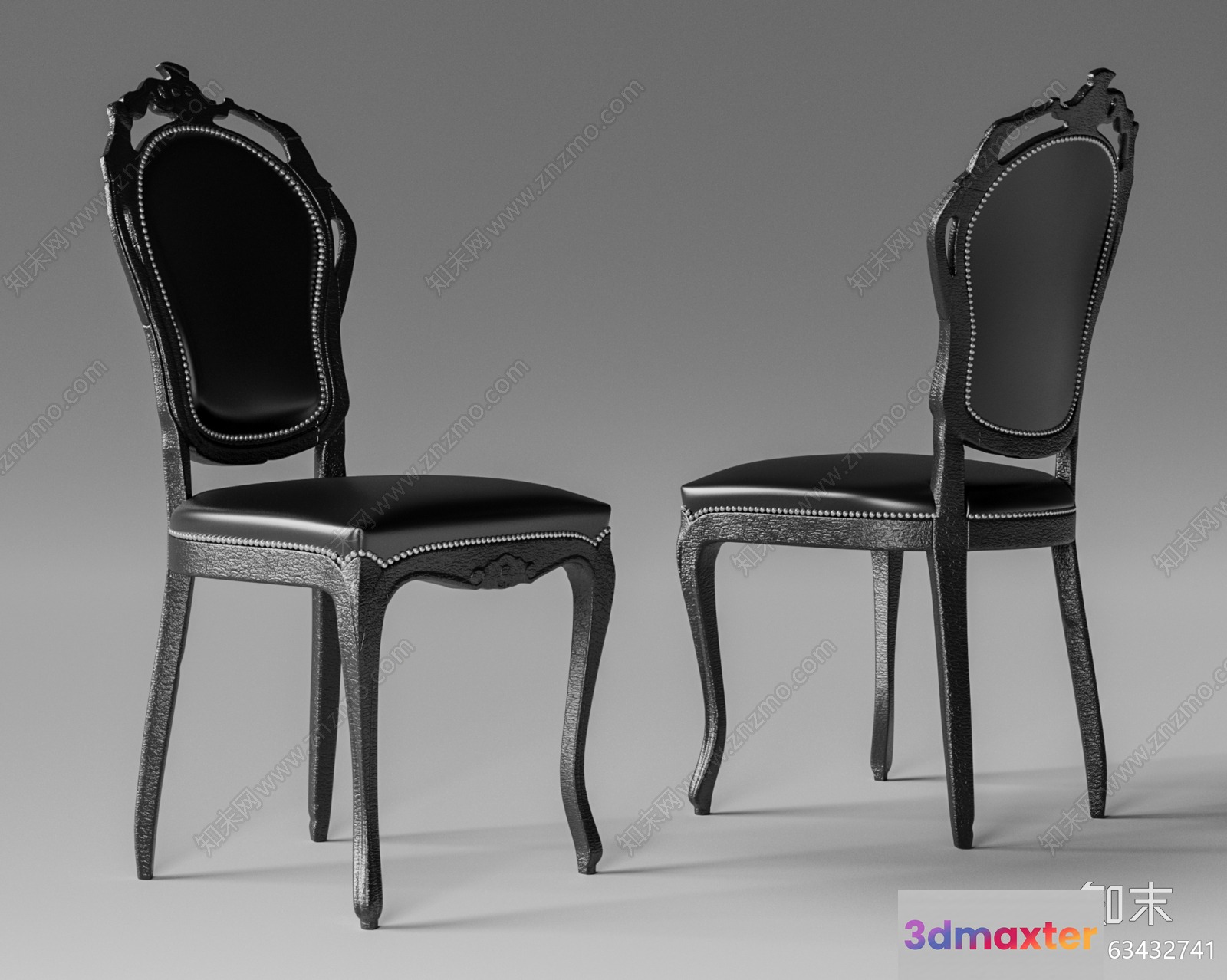 Wooden Dining Chairs 3D Model - 732 - VRAY Render