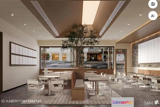 Modern Dining Room 3D Model - 10181 - VRAY Render