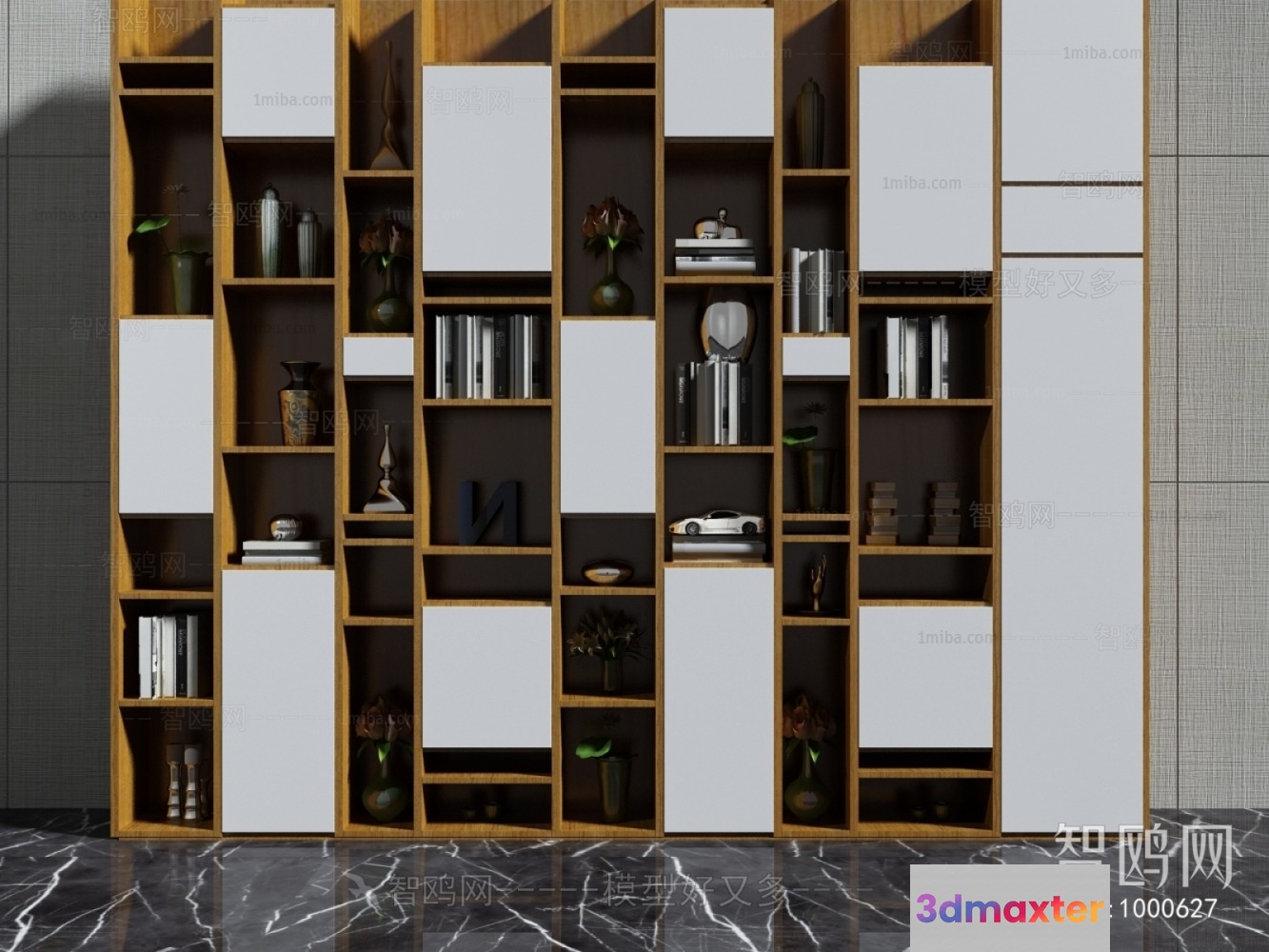 Modern Shelving Unit 3D Model - 14027 - VRAY Render