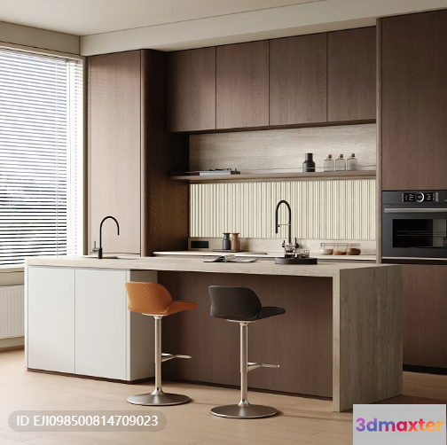 Modern Kitchen 3D Model - 3977 - VRAY Render
