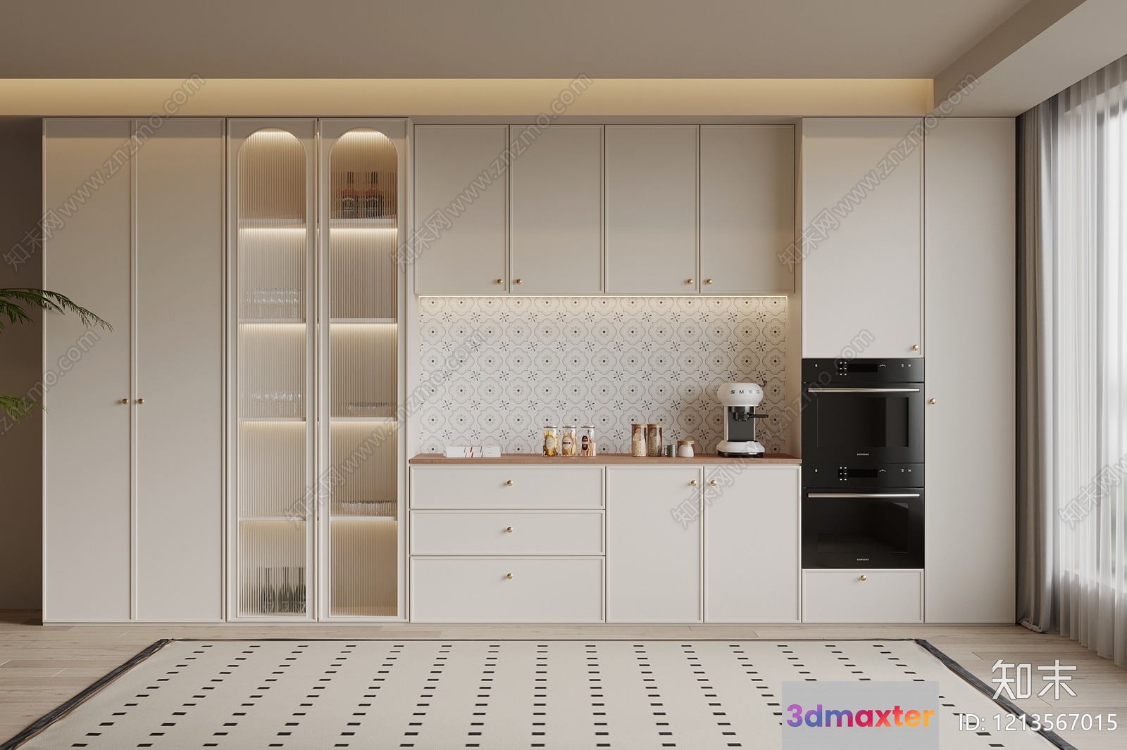 A Modern Kitchen 3D Model - 22181 - VRAY Render