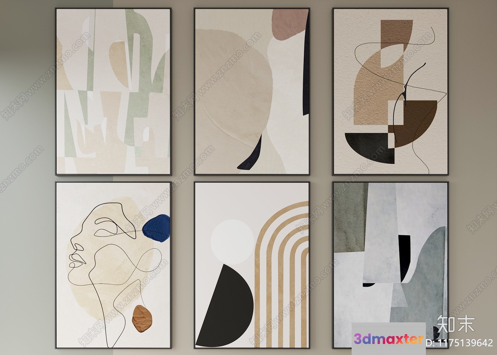 Abstract Art Pieces 3D Model - 23367 - CORONA Render