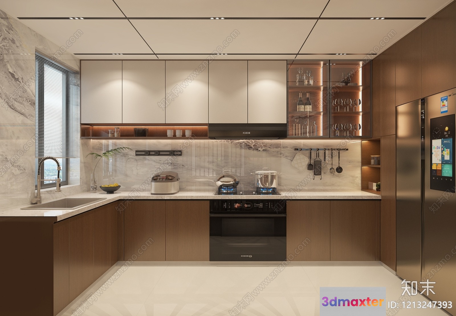 Modern Kitchen 3D Model - 5140 - VRAY Render
