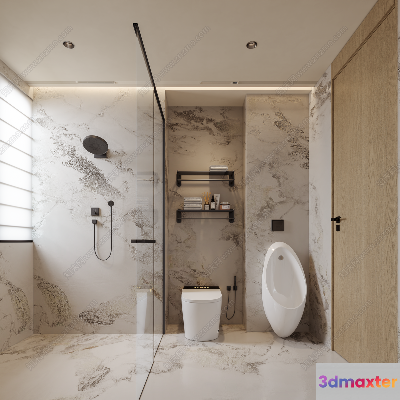 Modern Bathroom Space 3D Model - 13103 - VRAY Render